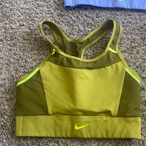 Green nike sports bra